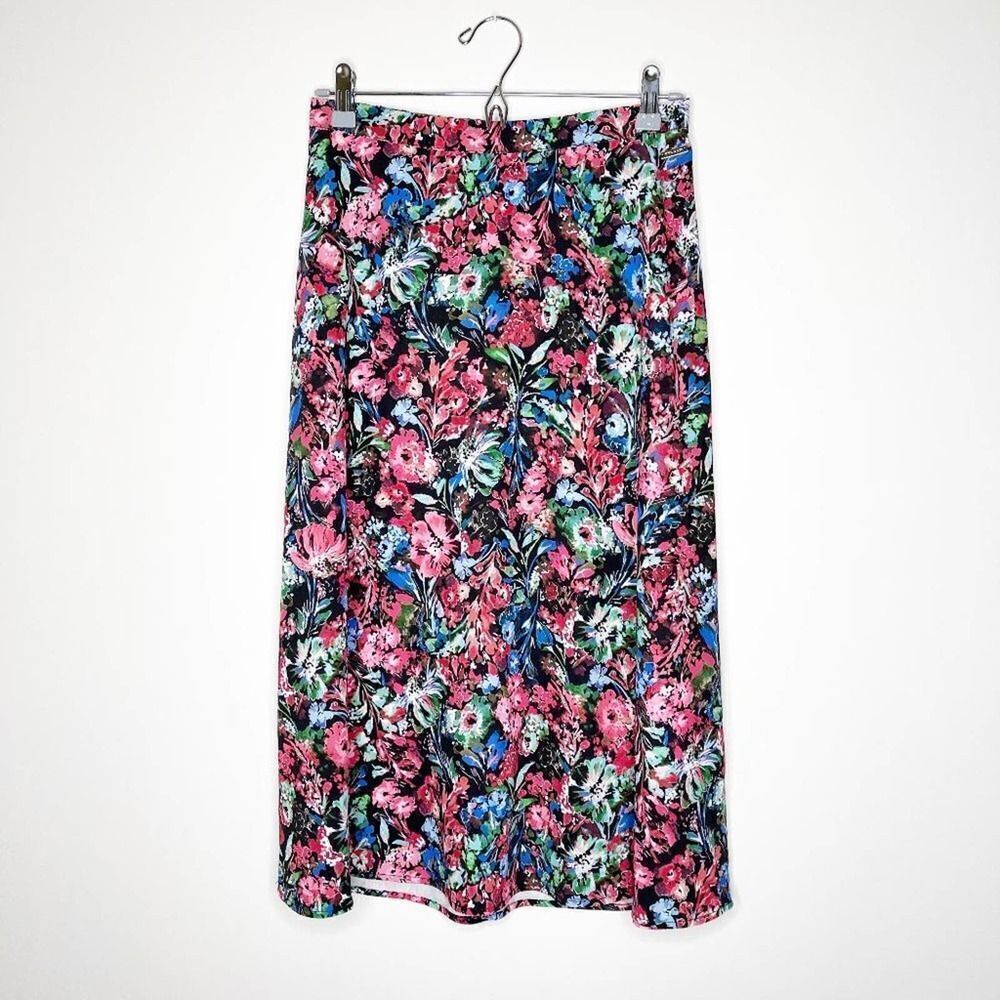 TAHARI Floral Midi Skirt